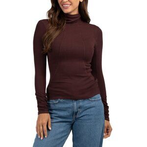 WEARABLES BY XCVI Sarsaparilla Ribbed Sorren Turtleneck Sweater